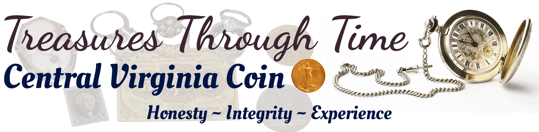 Treasures Through Time - Central Virginia Coin, Logo Treasures Through Time - Central Virginia Coin, Logo