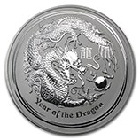 2012 Australia 10 Oz silver year of the dragon